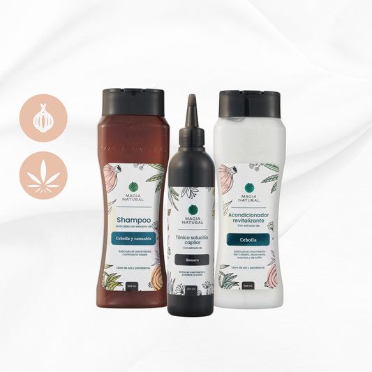 KIT CRECIMIENTO Y ANTICAÍDA CEBOLLA Y CANABIS 500 ML